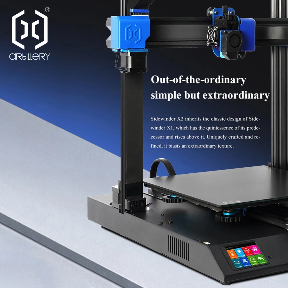 Artillery Sidewinder 3D Printer 300x300x400mm 2.8 inch Color Touch Screen 